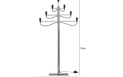 Star Trading Milano Golvljusstake 120cm Krom* Adventsljusstakar 61-120 Cm