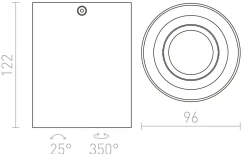 Takspot Med 1 Lampa<Rendl Milano I Takspotlight 9,5cm Svart/Aluminium