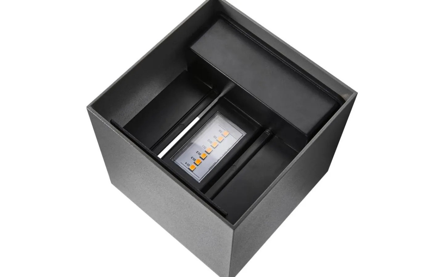 Upp & Nedljus Lampor<Nordlux Milda Kubi Vägglampa LED 3000K 4,9W Antracit IP44