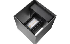 Upp & Nedljus Lampor<Nordlux Milda Kubi Vägglampa LED 3000K 4,9W Antracit IP44