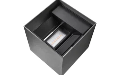 Upp & Nedljus Lampor<Nordlux Milda Kubi Vägglampa LED 3000K 4,9W Antracit IP44