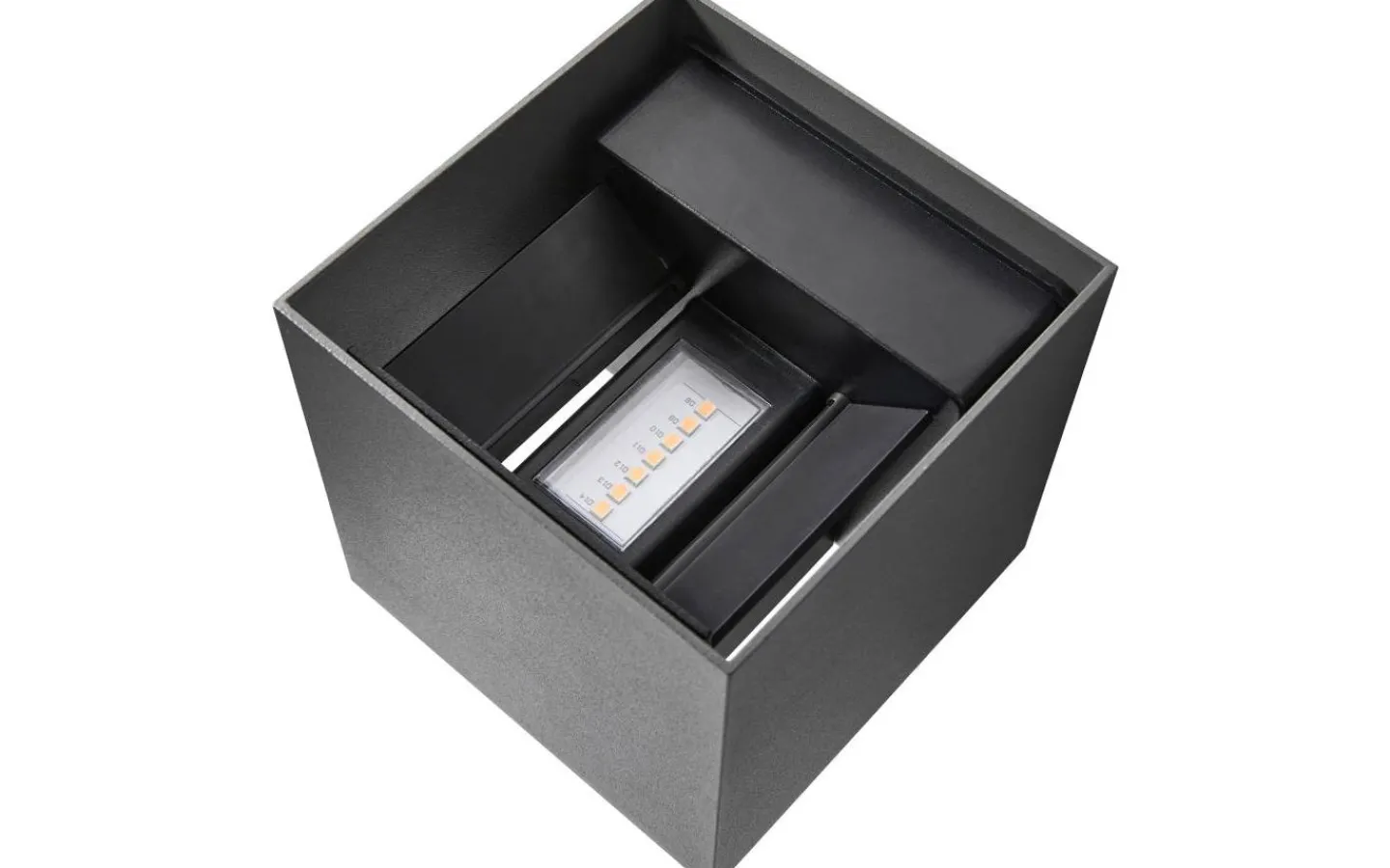 Upp & Nedljus Lampor<Nordlux Milda Kubi Vägglampa LED 3000K 4,9W Antracit IP44