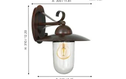 Vägglyktor<Eglo Milton Fasadlykta Brun IP44