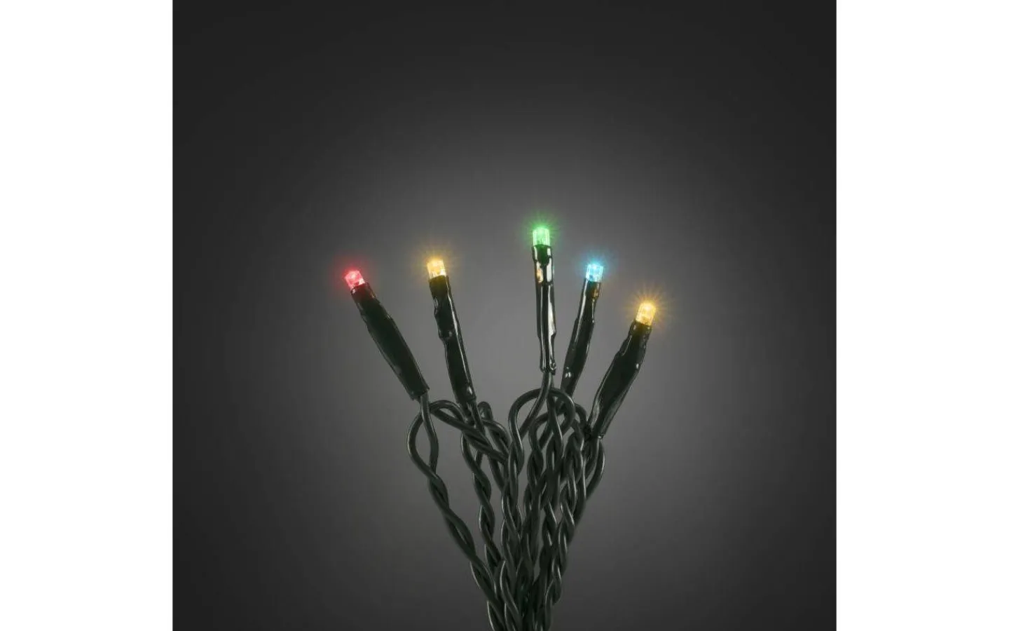 Ljusslingor Med Färgade Lampor<Konstsmide Mini Ljusslinga 2,38m Multi, Mörkgrön Inomhus