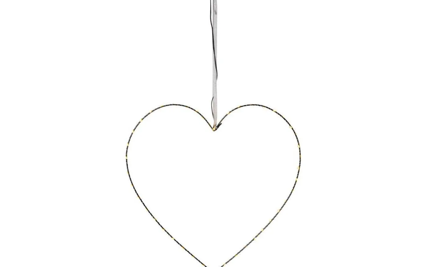 Mira Hängande Dekoration Hjärta 45cm Svart