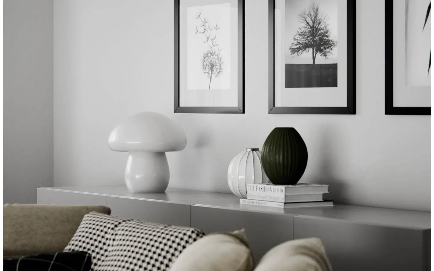 By Rydens Mira Mushroom Bordslampa 30cm Vit* Bordslampor