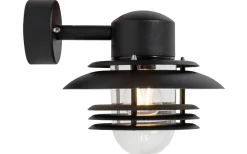 Belid Mira Vägglampa 23,5cm Svartstruktur IP23* Vägglyktor