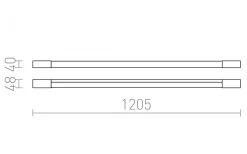 Badrum|Badrumslampor Vägg<Rendl Miranda Vägglampa Krom 120cm LED 14W IP44 3000K