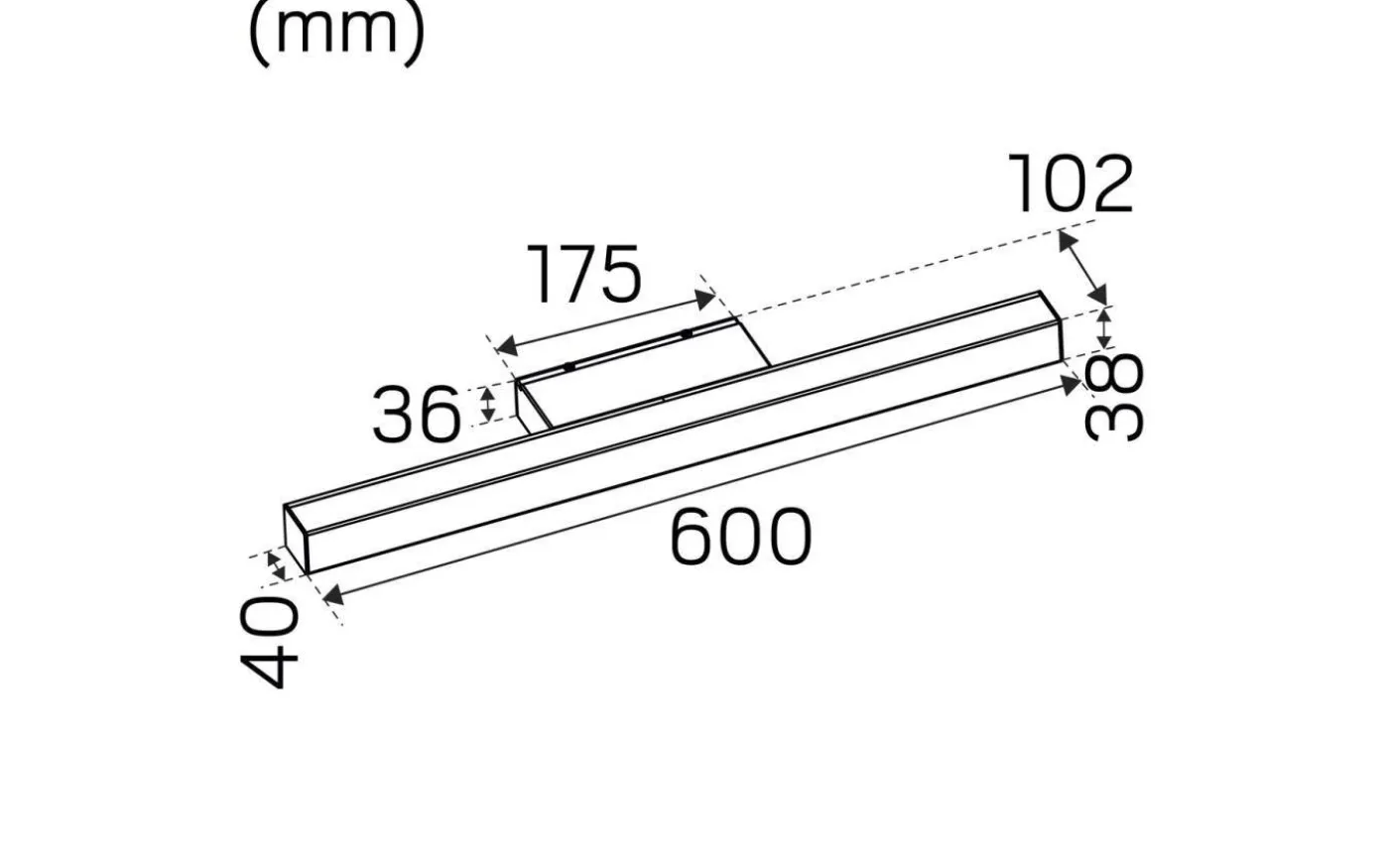Mirro Spegelbelysning 60cm 3000K 12,5W Vit IP44