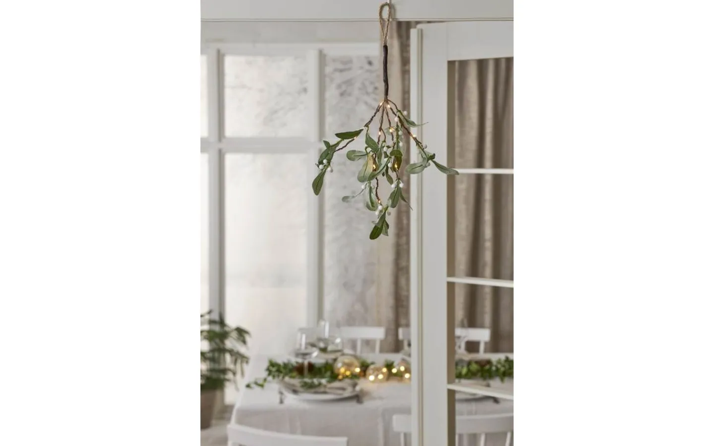 Star Trading Mistel Dekorationskvist Grön* Batteri Julpynt Inomhus