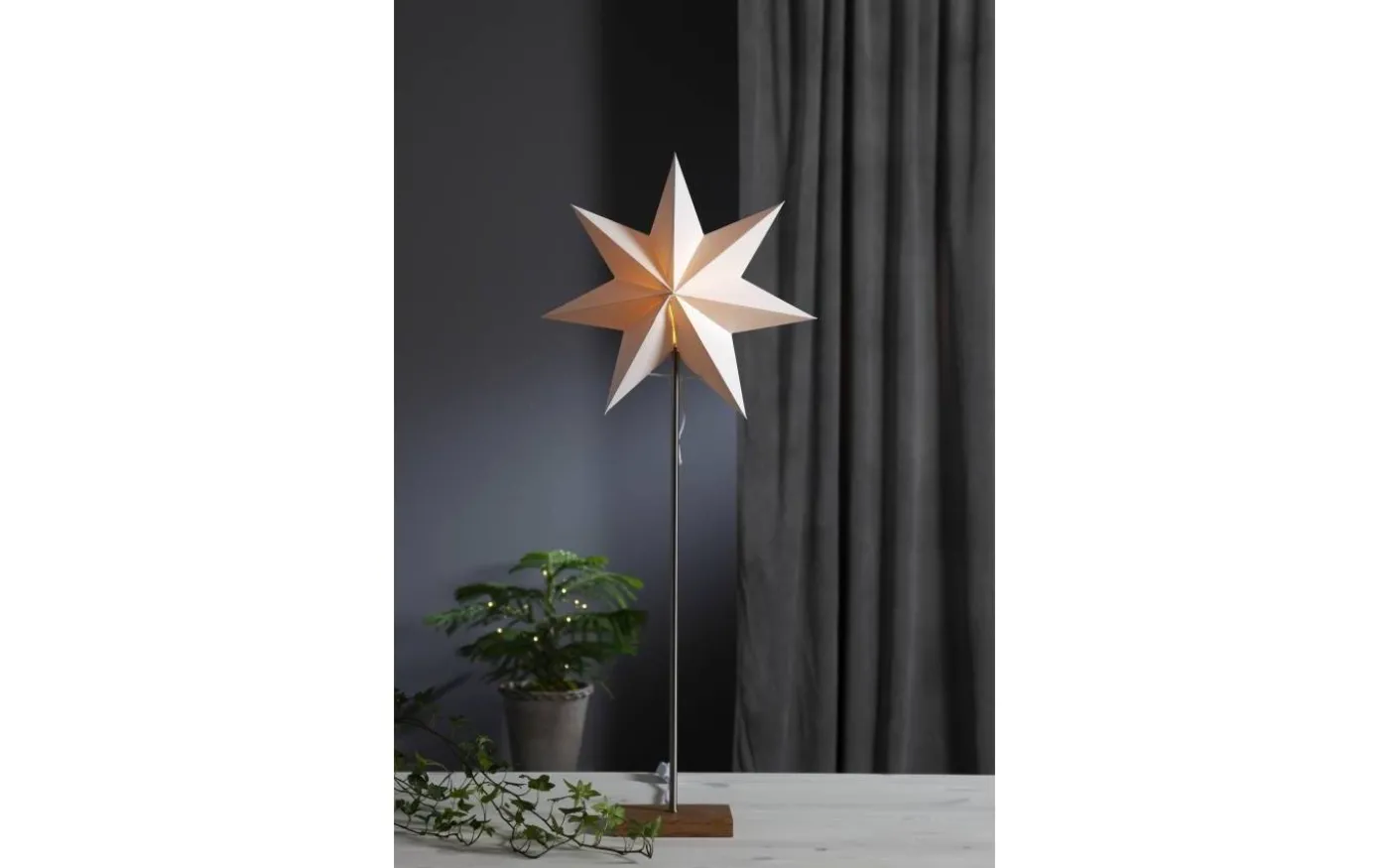 Moa Lampfot Med Skärm+Stjärna Ek