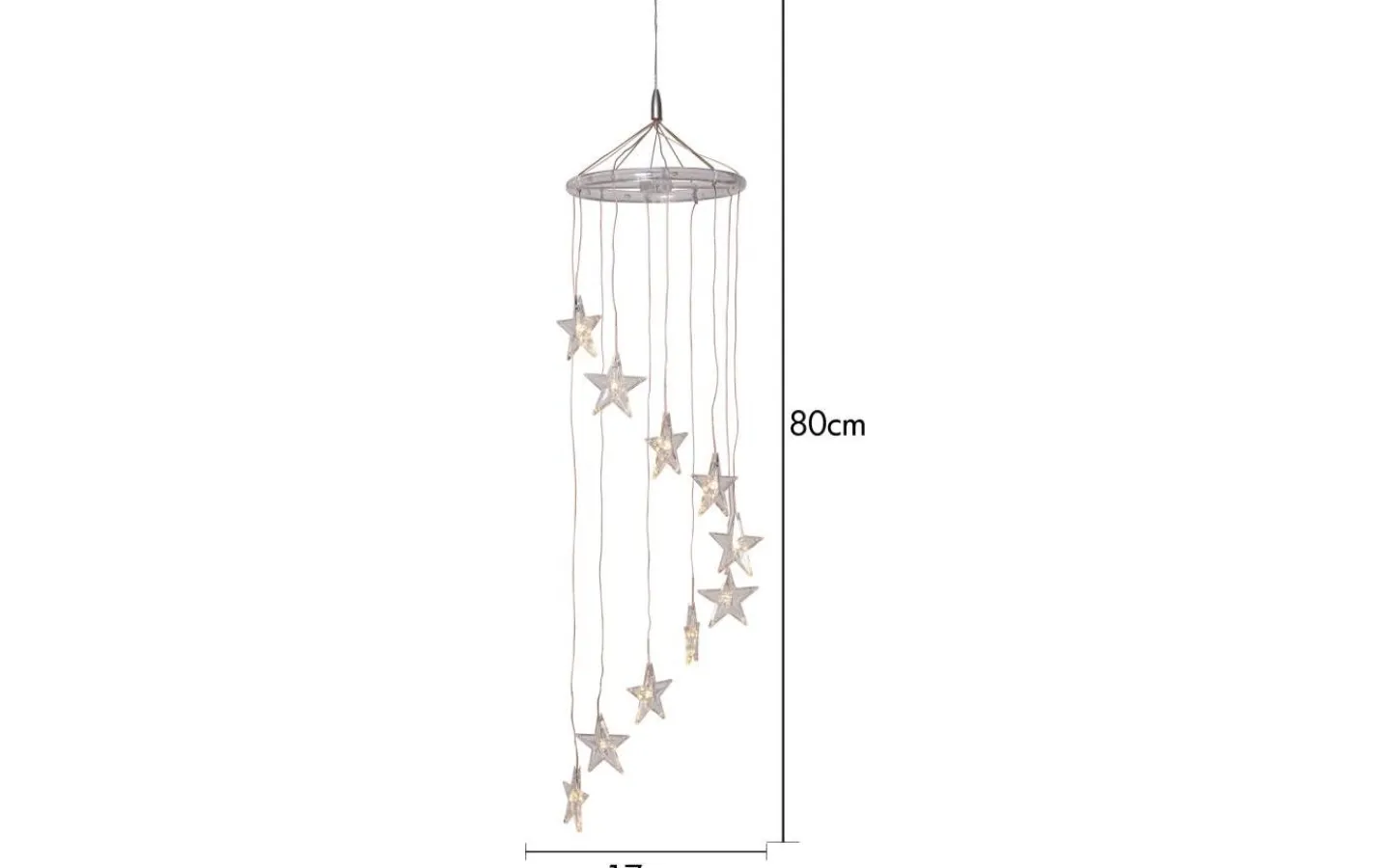Star Trading Mobilo Utomhusdekoration 80cm Transparent* Batteri Julpynt Utomhus|Batteri Julpynt Inomhus