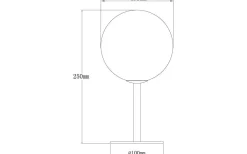 Aneta Molekyl Bordslampa 27cm Mässing/Opal* Vardagsrum|Bordslampor