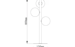 Aneta Molekyl Bordslampa 46cm Svart/Rök* Bordslampor