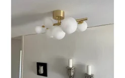 Hall & Trappa|Sovrum<Aneta Molekyl Plafond 58cm Mässing/Vit