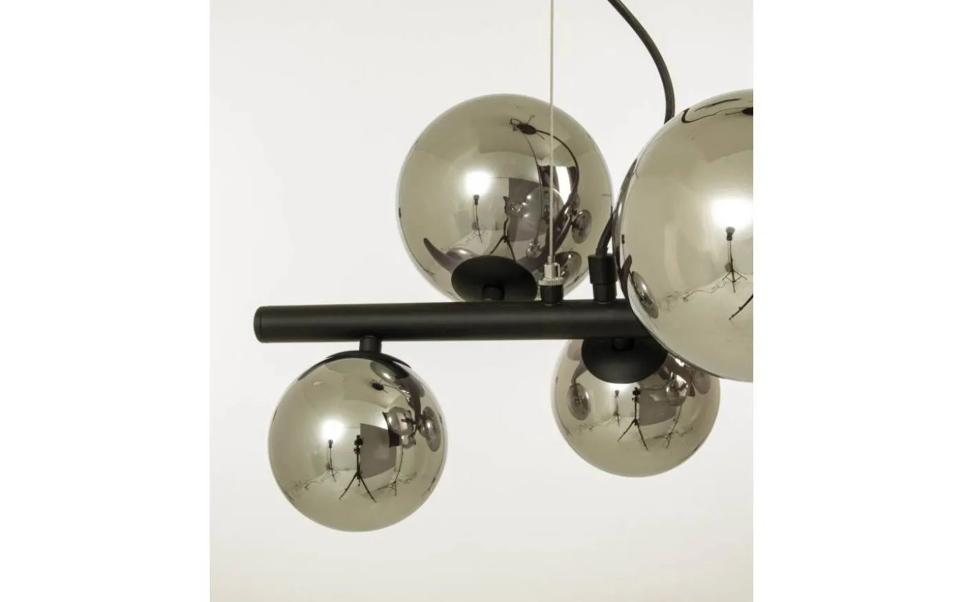 Molekyl Taklampa 58cm 7L Svart/Rök