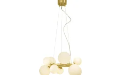 Aneta Molekyl Taklampa 50cm Matt Mässing/Opalvit* Stora Taklampor Ø50-69 Cm