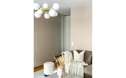 Aneta Molekyl Taklampa 50cm Matt Mässing/Opalvit* Stora Taklampor Ø50-69 Cm