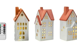 Markslojd Molton Batteridriven Bordsdekoration 3-set Vit/Brun* Batteri Julpynt Inomhus