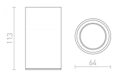 Rendl Moma Takspotlight Svart GU10* Hall & Trappa|Takspot Med 1 Lampa