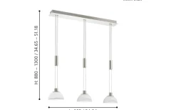 Avlånga Taklampor<Eglo Montefio Taklampa 89cm LED 3000K 3x6,5W Nickel