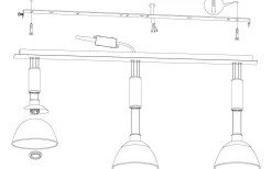 Avlånga Taklampor<Eglo Montefio Taklampa 89cm LED 3000K 3x6,5W Nickel