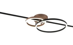 Trio Lighting Montilla Plafond LED svart/kaffebrun* Plafonder