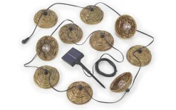 Mood hybrid solcell/laddbar Ljuskedja inkl. 10xE12 LED 0,5W + Skärmar Sensor Svart IP44