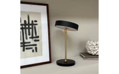 Dyberg Larsen Moonlight Uppladdningsbar Bordslampa 28,5cm LED 3000K 2W Svart/Mässing* Uppladdningsbara Lampor Inomhus|Bordslampor