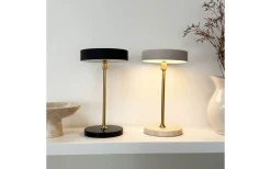 Dyberg Larsen Moonlight Uppladdningsbar Bordslampa 28,5cm LED 3000K 2W Svart/Mässing* Uppladdningsbara Lampor Inomhus|Bordslampor