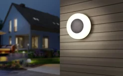 Vägglampor Utomhus<Reality Morena Vägglampa LED matt svart/vit IP54