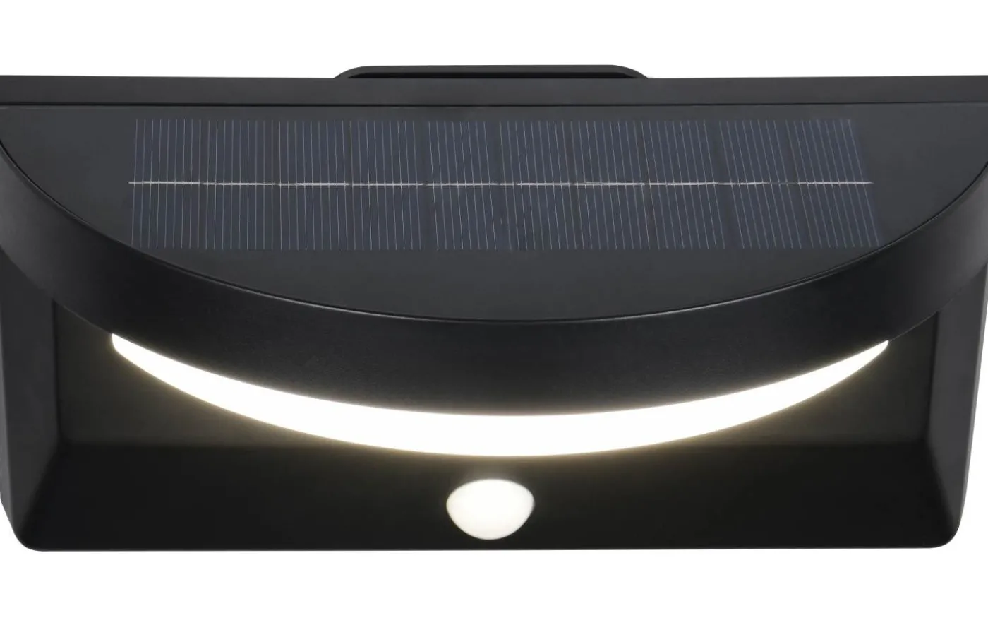 Moro hybrid solcellsdriven Vägglampa LED mattsvart uppladdningsbar rörelse- och skymningssensor 4000K IP44