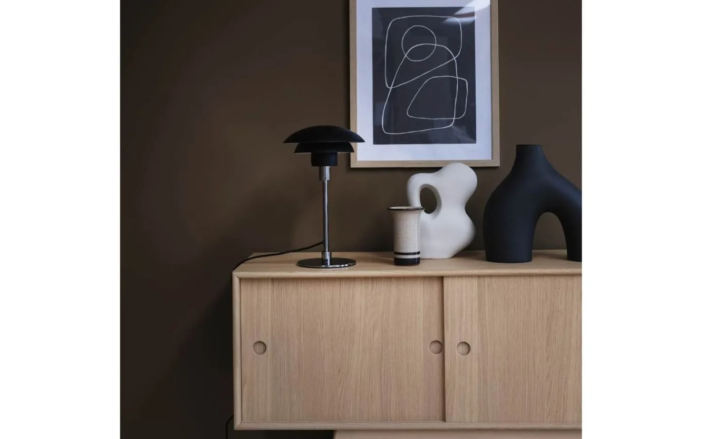 Dyberg Larsen Morph D21 Bordslampa 35cm Svart/Krom* Bordslampor