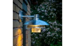 Dyberg Larsen Morph Vägglampa 24cm Galvaniserat Stål IP44* Kustnära Belysning|Vägglyktor