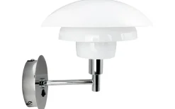 Lampetter|Läslampor<Dyberg Larsen Morph Vägglampa Opal/Krom