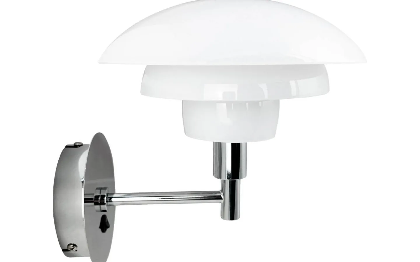 Lampetter|Läslampor<Dyberg Larsen Morph Vägglampa Opal/Krom