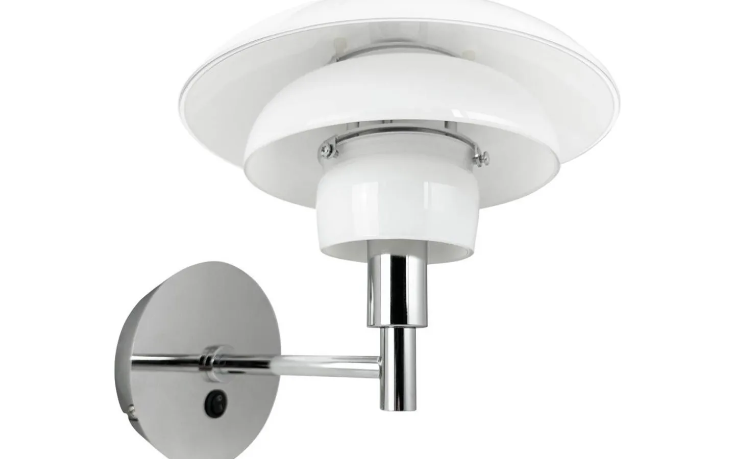 Lampetter|Läslampor<Dyberg Larsen Morph Vägglampa Opal/Krom