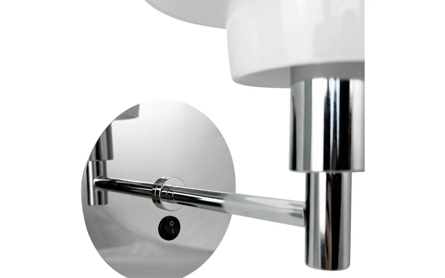 Lampetter|Läslampor<Dyberg Larsen Morph Vägglampa Opal/Krom