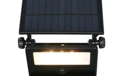 Moura solcellsdriven Vägglampa LED 15x14cm mattsvart rörelsesensor IP54