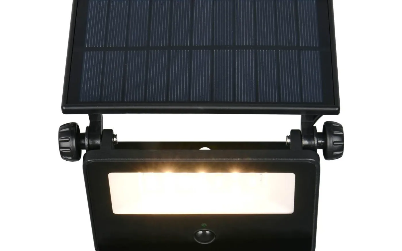 Moura solcellsdriven Vägglampa LED 15x14cm mattsvart rörelsesensor IP54