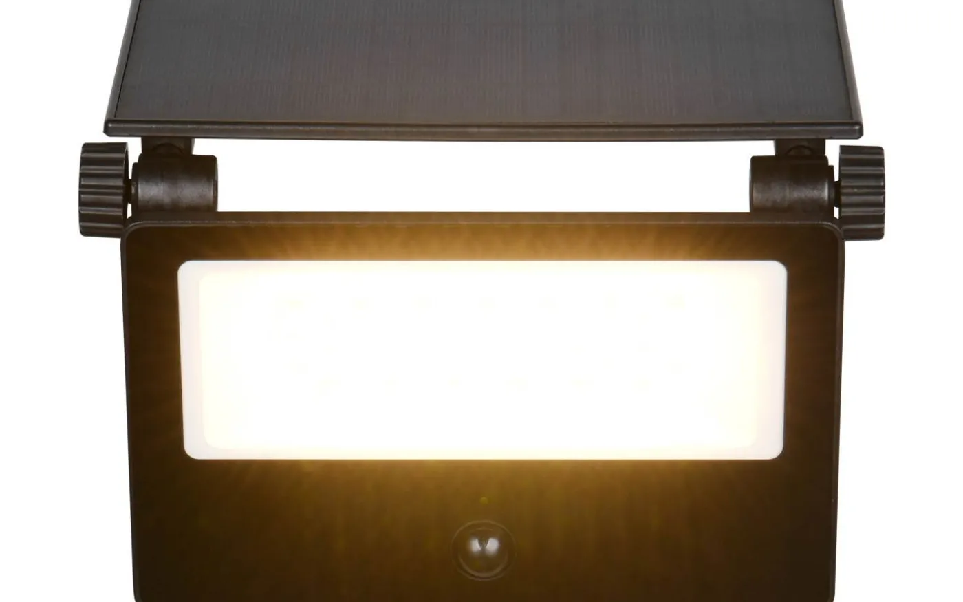 Moura solcellsdriven Vägglampa LED 17x20cm mattsvart rörelsesensor IP54