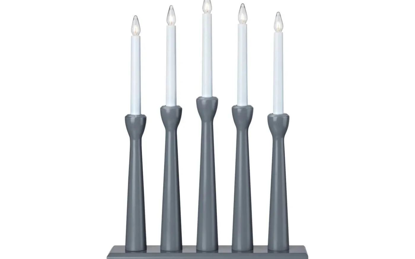 Måseskär Adventsljusstake 5L 49cm Grå