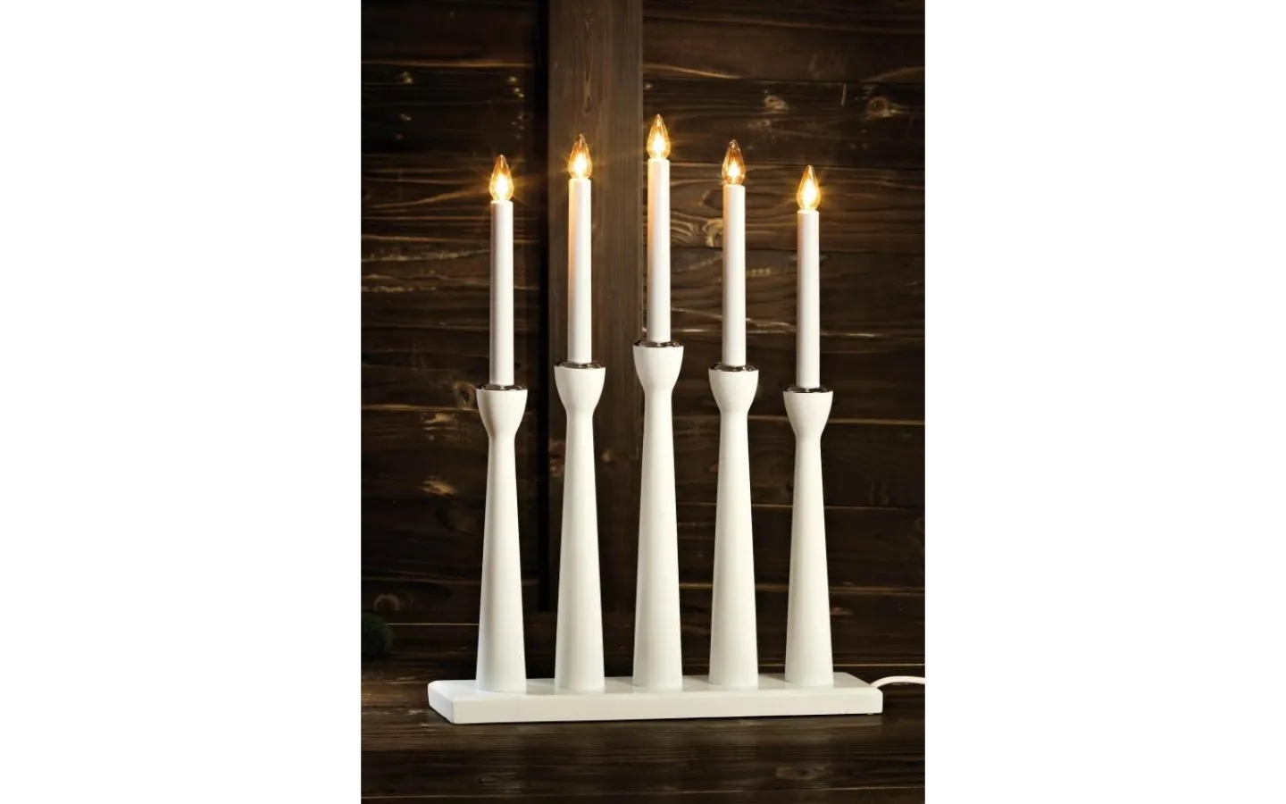 Markslojd Måseskär Adventsljusstake 5L 49cm Vit* Visa Alla Adventsljusstakar|Adventsljusstakar 31-60 Cm