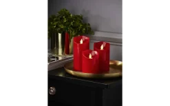 M-Twinkle Batteridrivet Blockljus 12,5cm Röd