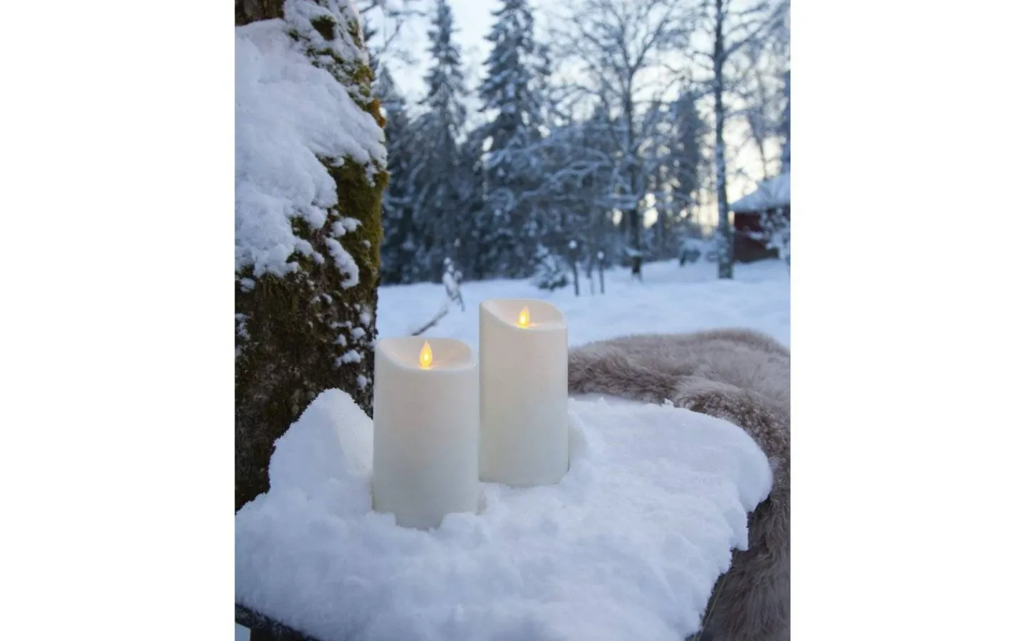 Blockljus Utomhus|Blockljus Utomhus<Star Trading M-Twinkle Batteridrivet Blockljus Utomhusbruk Beige 15cm