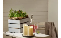 Blockljus Utomhus|Blockljus Utomhus<Star Trading M-Twinkle Batteridrivet Blockljus Utomhusbruk Beige 15cm