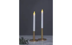 M-Twinkle Batteridrivna Antikljus 24cm 2-pack Vit