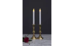 M-Twinkle Batteridrivna Antikljus 24cm 2-pack Vit