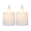 M-Twinkle Batteridrivna Blockljus 2-pack 6cm Vit