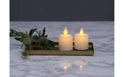 M-Twinkle Batteridrivna Blockljus 2-pack 6cm Vit